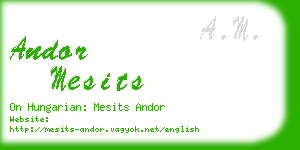 andor mesits business card